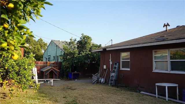 view of yard featuring central air condition unit