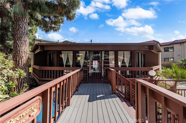 view of wooden terrace