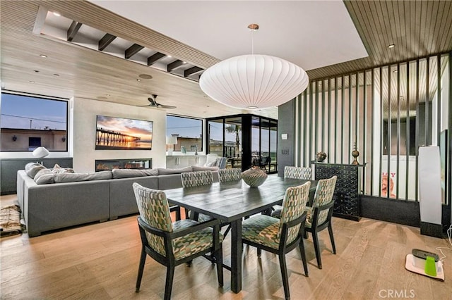 405 26th St, Manhattan Beach, CA 90266 - dining space featuring light wood-style floors and ceiling fan