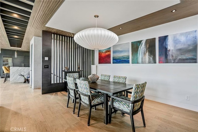405 26th St, Manhattan Beach, CA 90266 - dining space featuring wood finished floors and baseboards