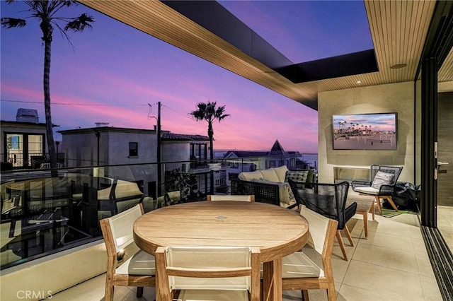 405 26th St, Manhattan Beach, CA 90266 - patio terrace at dusk with a balcony