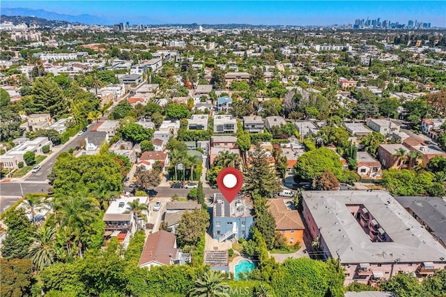 bird's eye view featuring a residential view