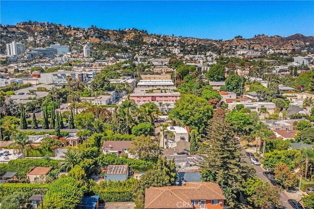 aerial view featuring a mountain view