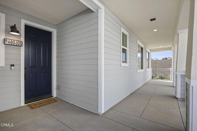 view of doorway to property