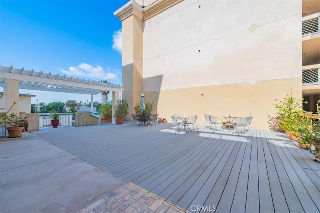 view of patio / terrace featuring a pergola