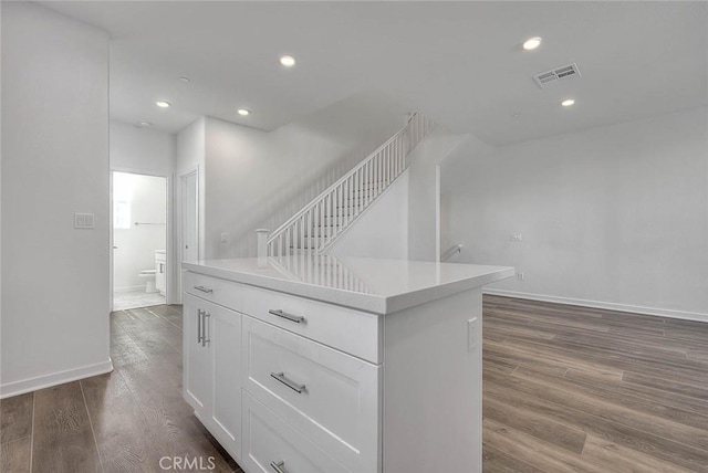 interior space with hardwood / wood-style floors