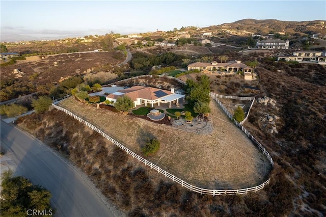 bird's eye view with a mountain view