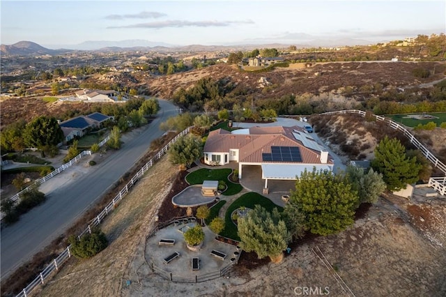 aerial view featuring a mountain view