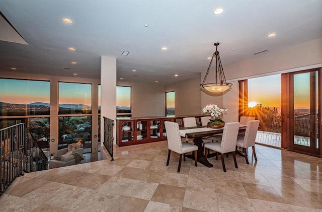 view of dining space