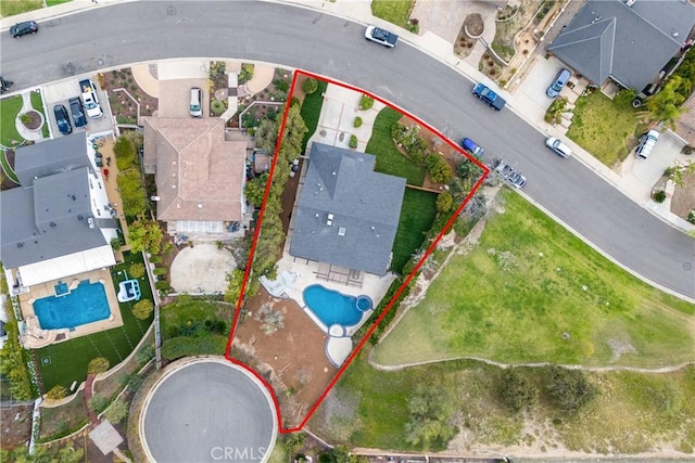 birds eye view of property