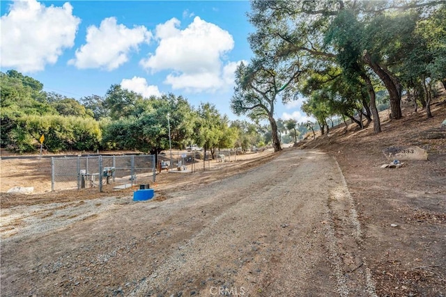 view of road featuring a rural view