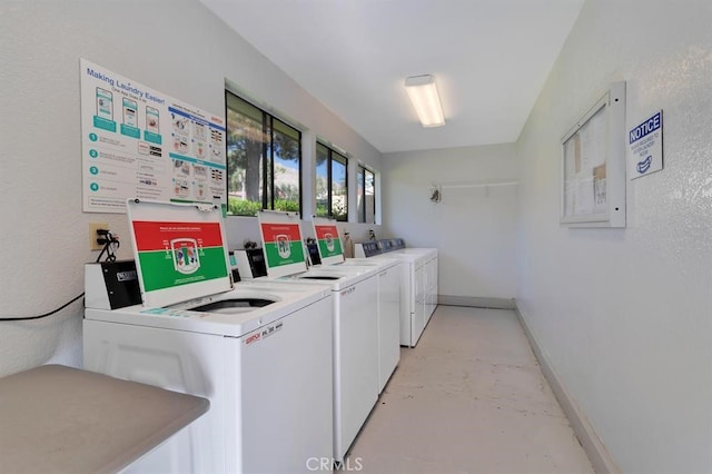 laundry area featuring washer and clothes dryer