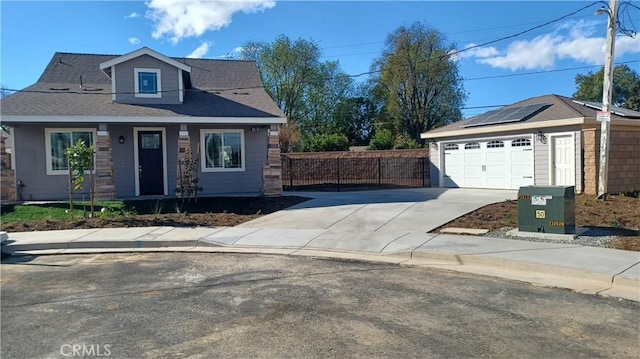 view of front of house with solar panels