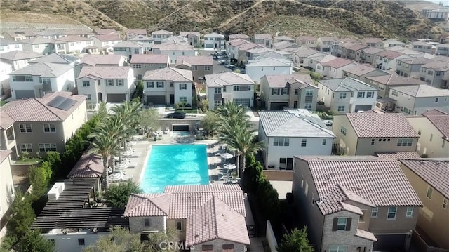 bird's eye view with a residential view