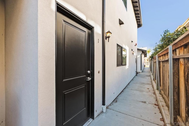 view of exterior entry
