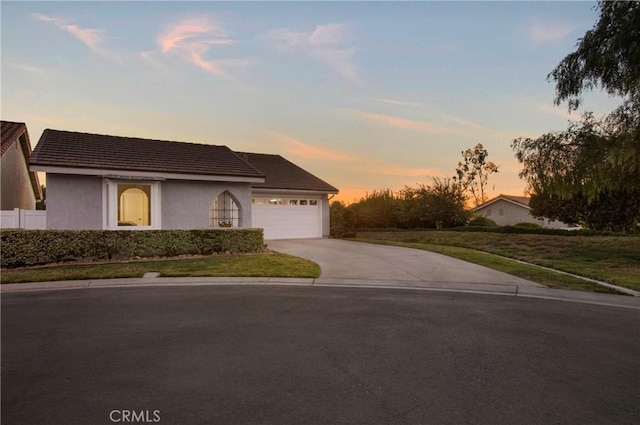 view of front of home featuring a garage