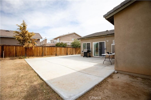 view of patio with area for grilling