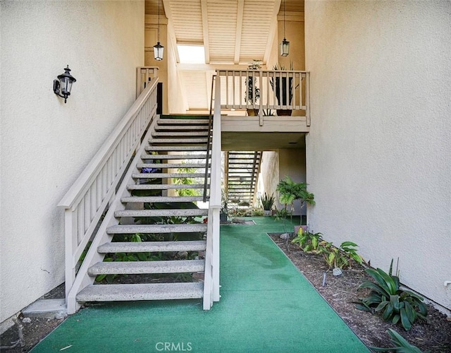 view of stairway