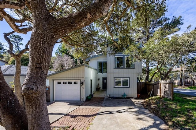 view of front of house featuring a garage