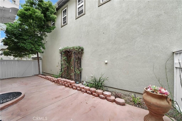 view of home's exterior with a patio