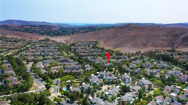 aerial view featuring a mountain view