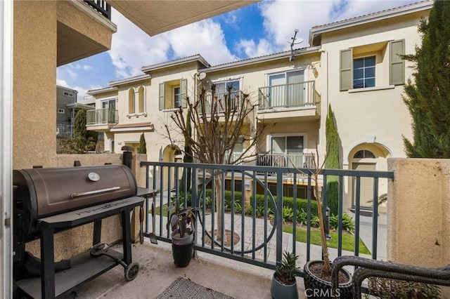 balcony featuring grilling area