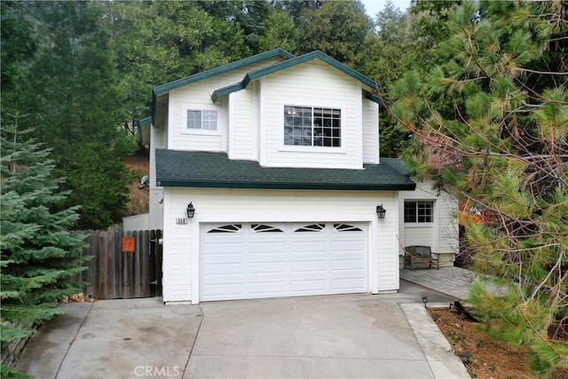 view of front of house featuring a garage