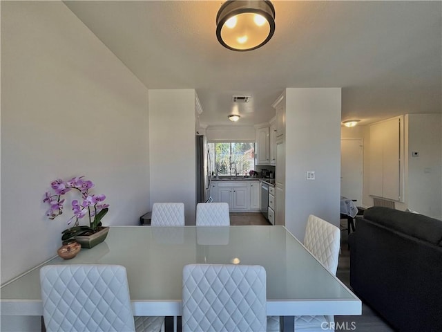 dining room with sink