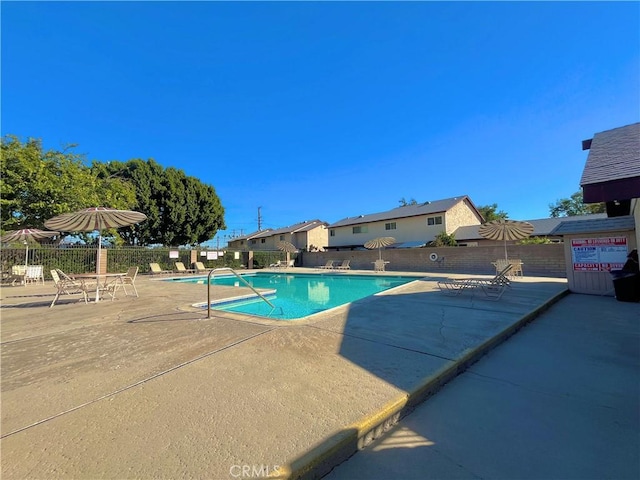 view of pool with a patio