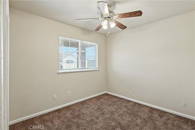 713 Vista Del Rey Dr, Atwater, CA 95301 - carpeted empty room with baseboards and ceiling fan