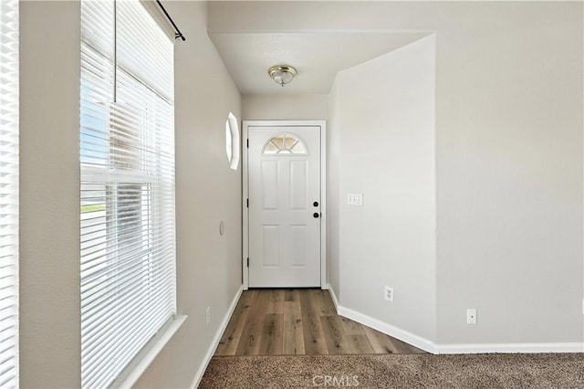 713 Vista Del Rey Dr, Atwater, CA 95301 - doorway to outside with carpet flooring and wood finished floors