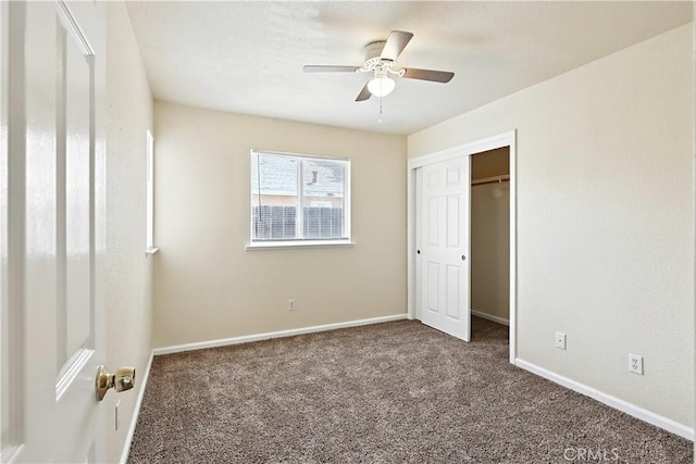 713 Vista Del Rey Dr, Atwater, CA 95301 - unfurnished bedroom with carpet floors, a closet, and a ceiling fan