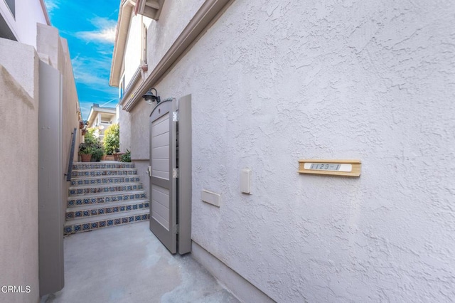 view of property exterior featuring stucco siding