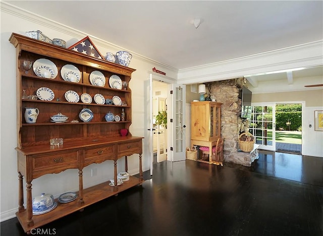 17 Barkentine Rd, Rancho Palos Verdes, CA 90275 - miscellaneous room featuring crown molding and hardwood / wood-style floors