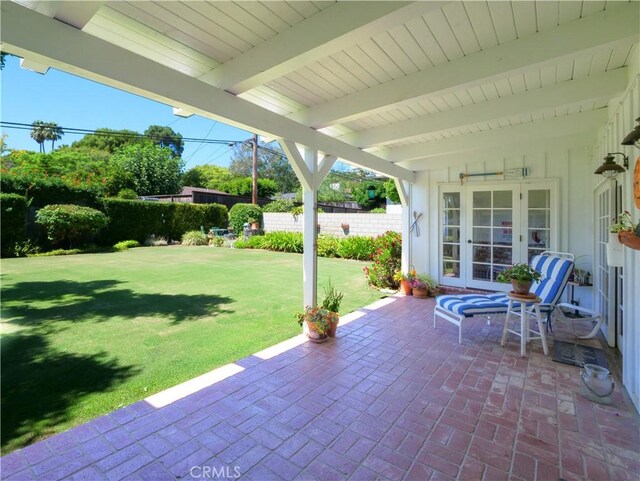 17 Barkentine Rd, Rancho Palos Verdes, CA 90275 - view of patio / terrace featuring french doors