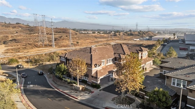 bird's eye view featuring a mountain view