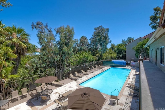 view of pool with a patio