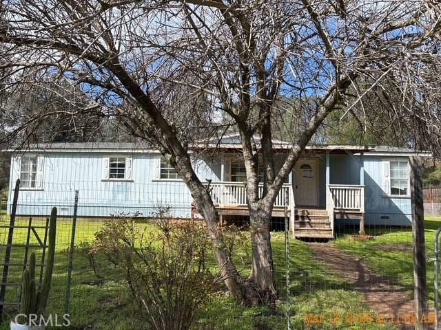 1845 Spring Valley Rd, Clearlake Oaks, CA 95423 - view of front of property with a porch