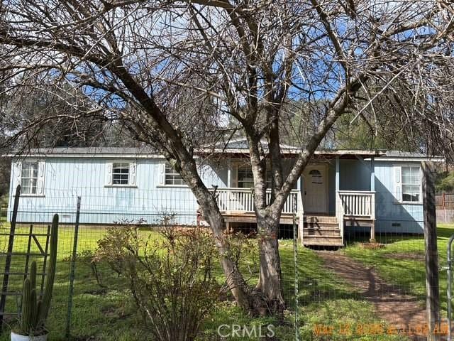 1845 Spring Valley Rd, Clearlake Oaks, CA 95423 - view of front of property with a porch