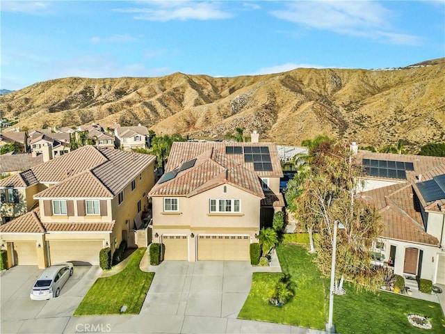 bird's eye view featuring a mountain view