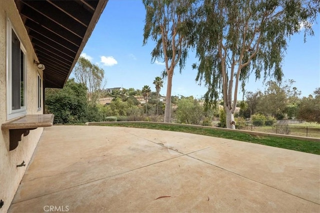 view of patio with fence