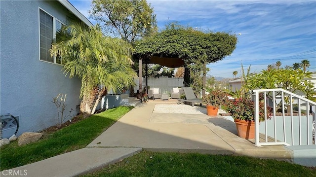 view of patio with a gazebo