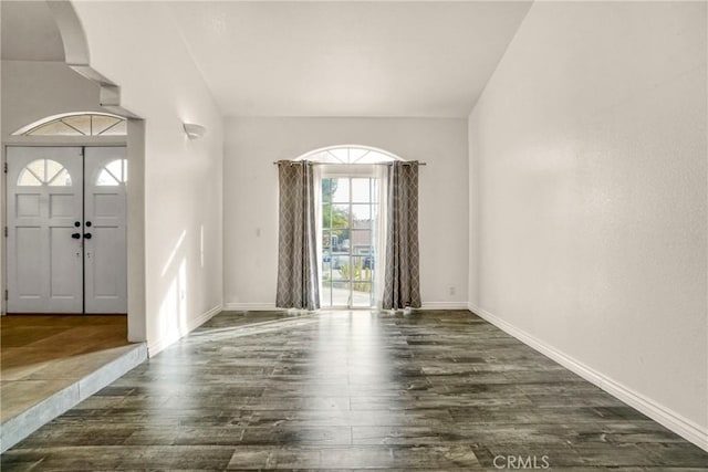 entryway featuring dark hardwood / wood-style floors