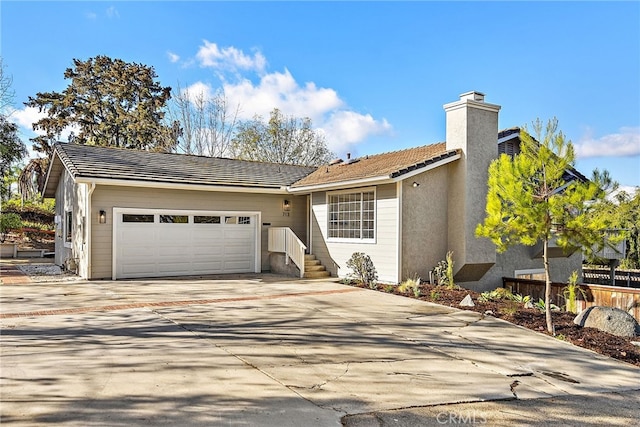 view of front facade featuring a garage