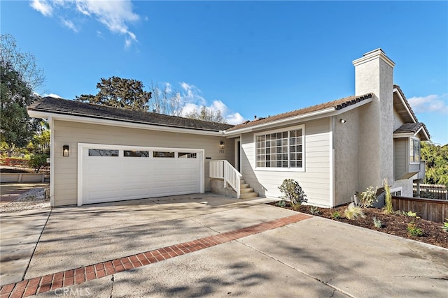 view of front facade with a garage