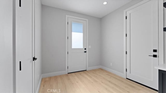 entryway featuring light hardwood / wood-style floors