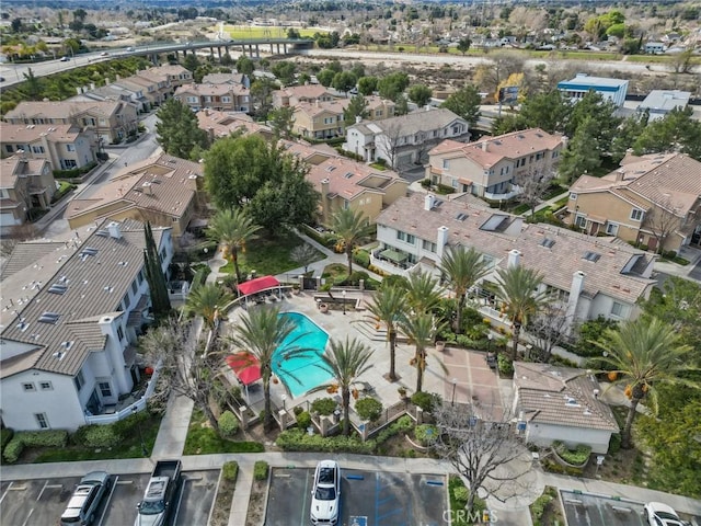 bird's eye view featuring a residential view