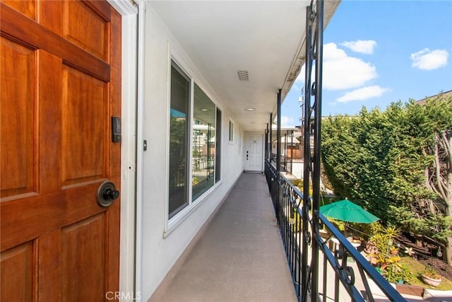 balcony featuring visible vents