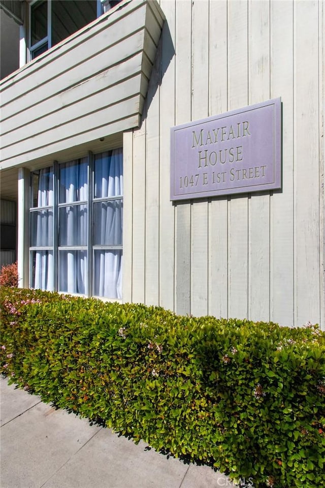 view of side of home featuring board and batten siding