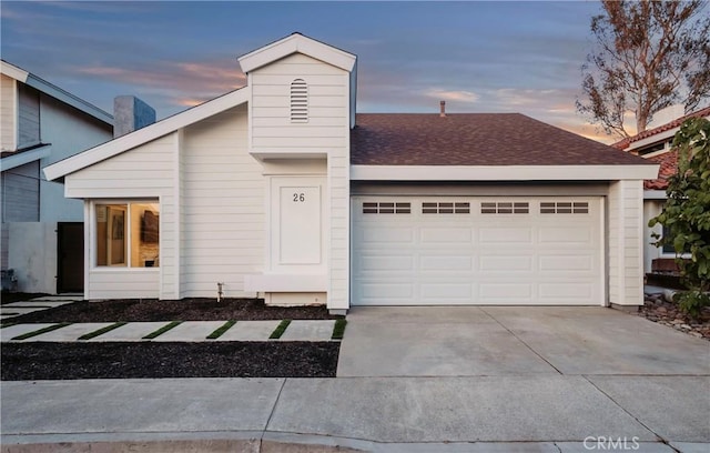 view of property with a garage